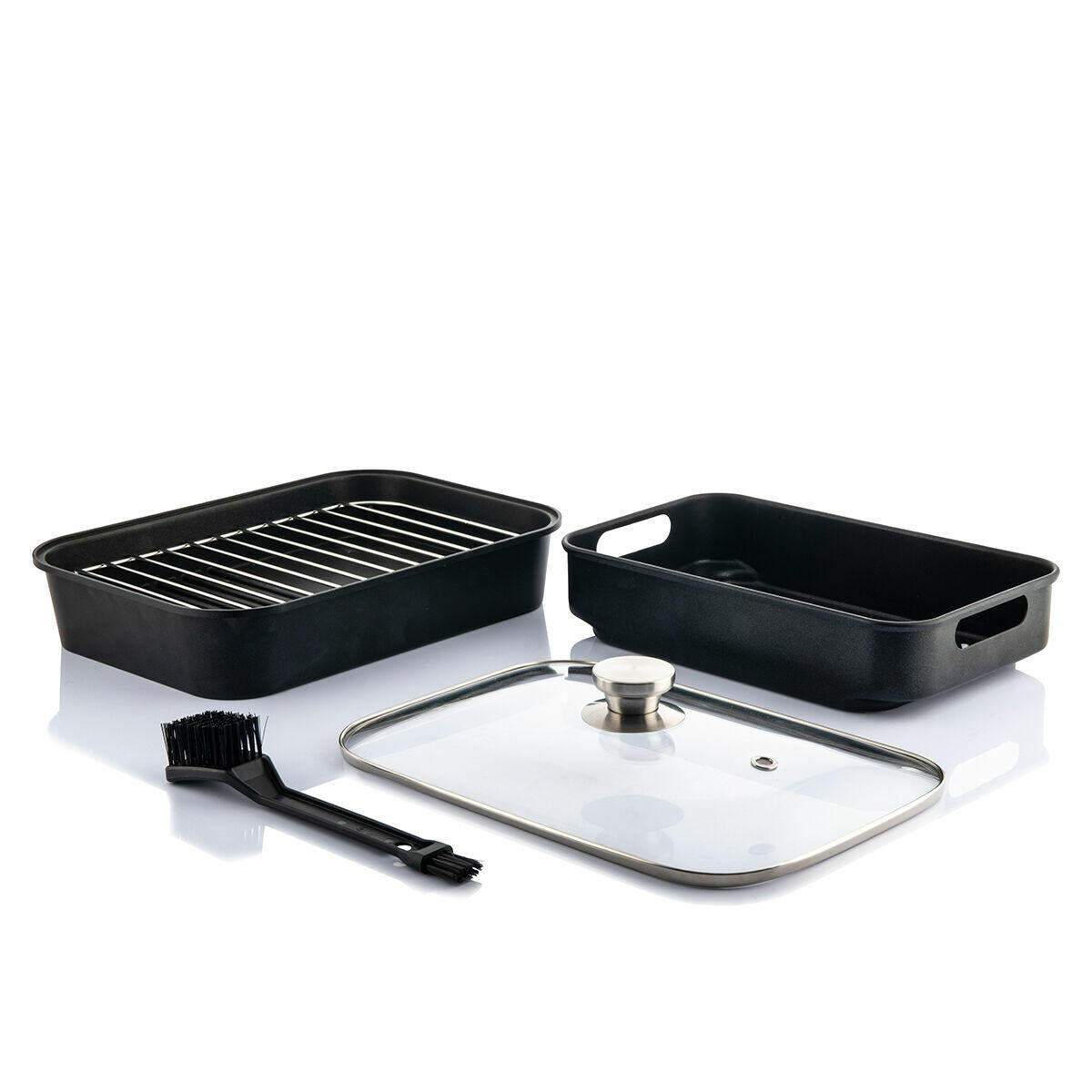 Freidora de Aire con Grill, Accesorios y Recetario Tecna Fryinn 12-in-1 6000 Negro Acero 3400 W 6 L